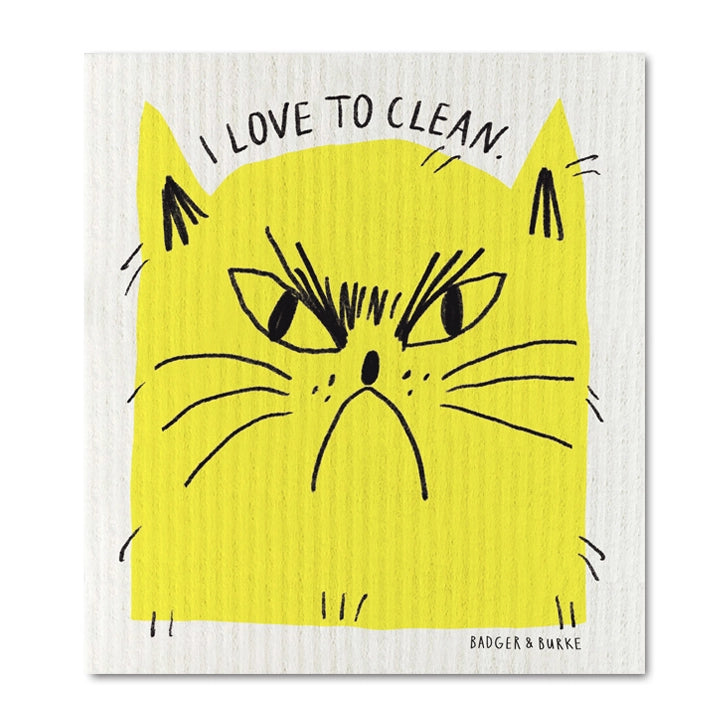 BADGER & BURKE "I Love To Clean" Sponge Cloth