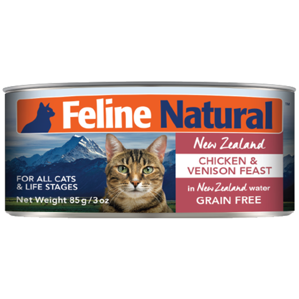 FELINE NATURAL New Zealand Chicken and Venison Feast, 85g (3oz)