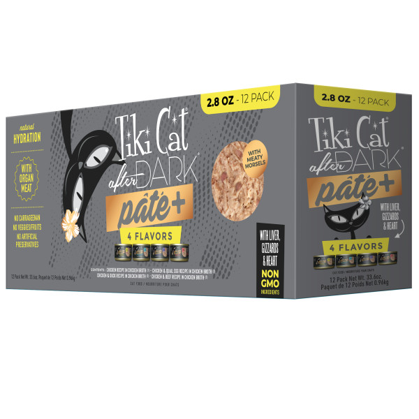 TIKI CAT After Dark Pâté+ Variety Pack, 12x 80g (2.8oz)