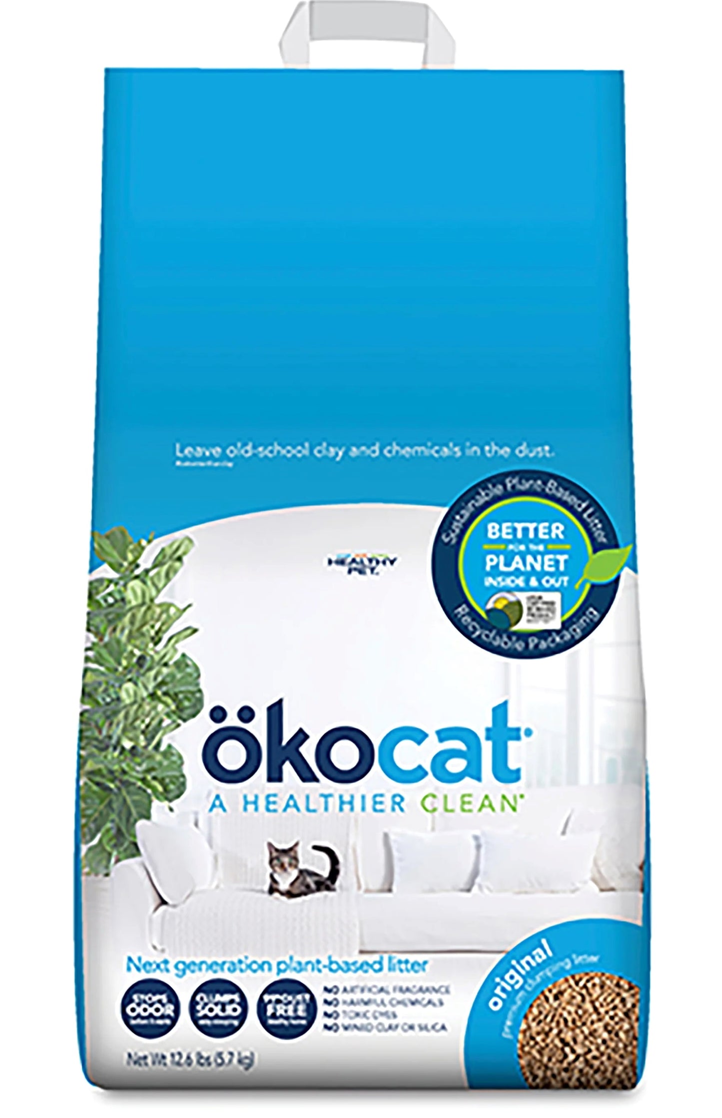 OKOCAT Clumping Wood Litter, 5.7kg (12.6 lbs)