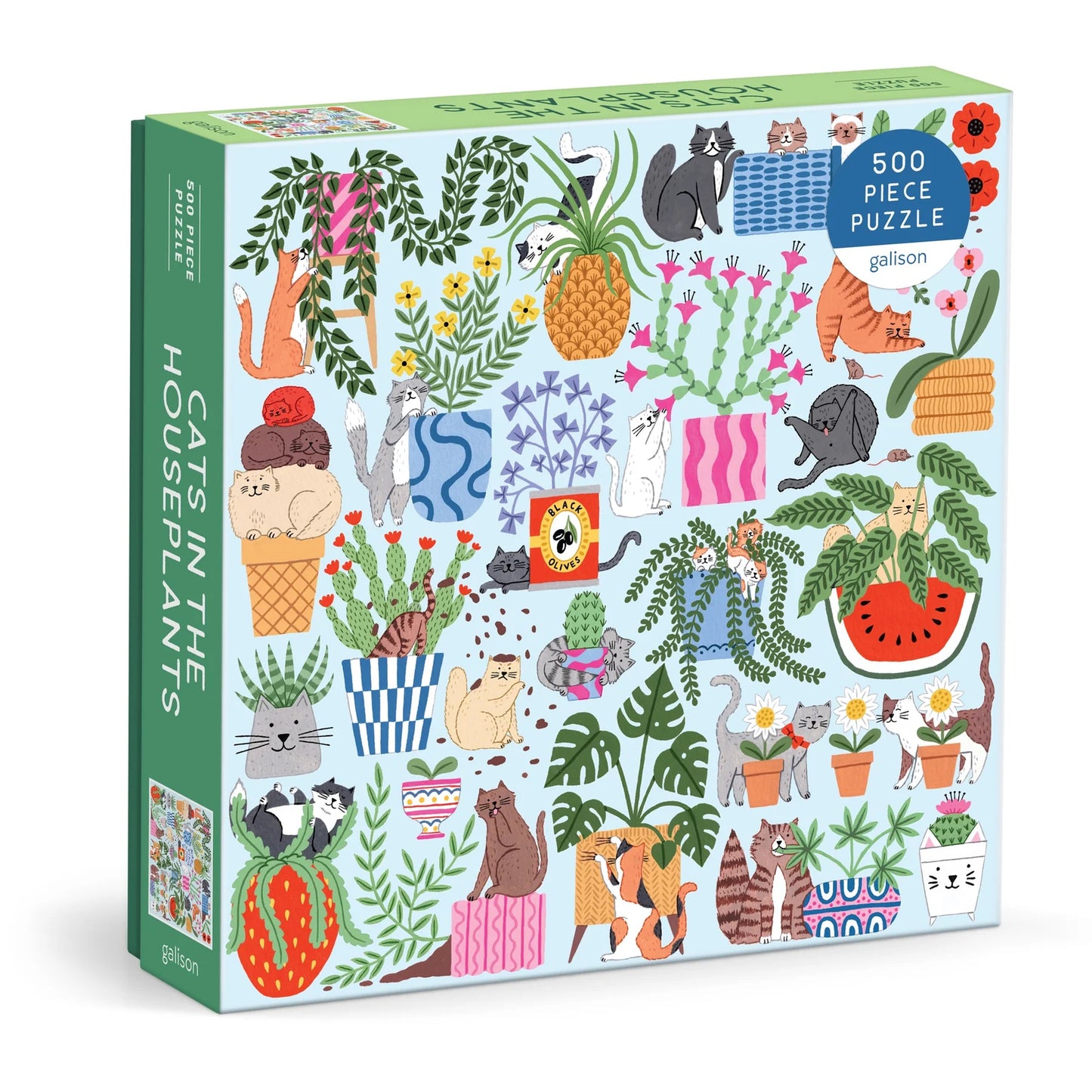GALISON Cats in the Houseplants 500 Piece Puzzle