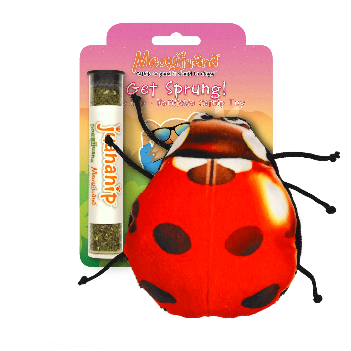 MEOWIJUANA Get Sprung! Ladybug Catnip Toy