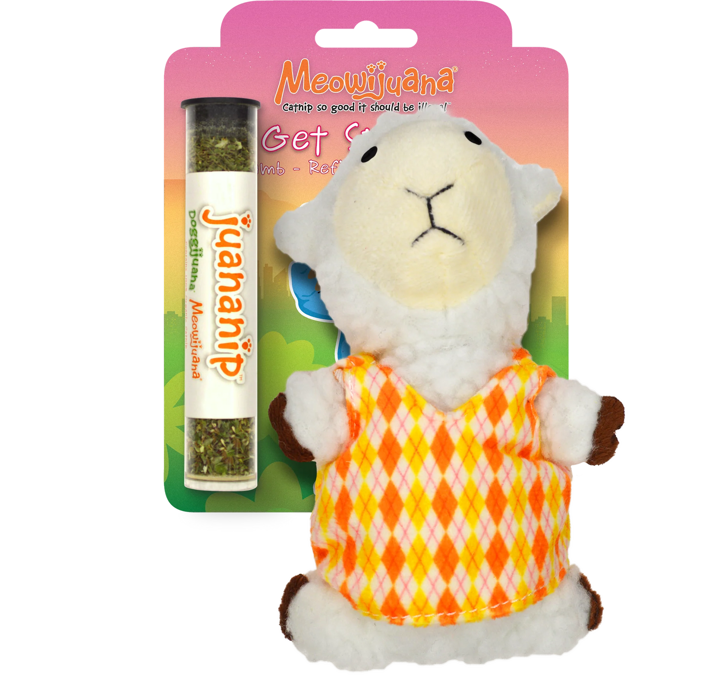 MEOWIJUANA Get Sprung! Lamb Catnip Toy