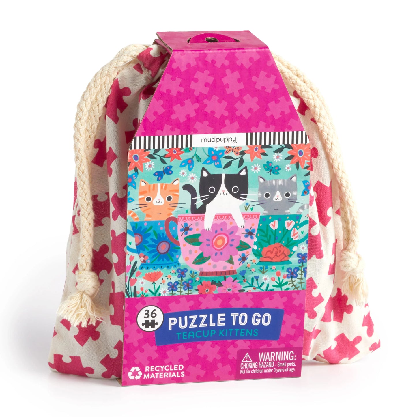 MUDPUPPY Teacup Kittens 36 Piece Puzzle to Go