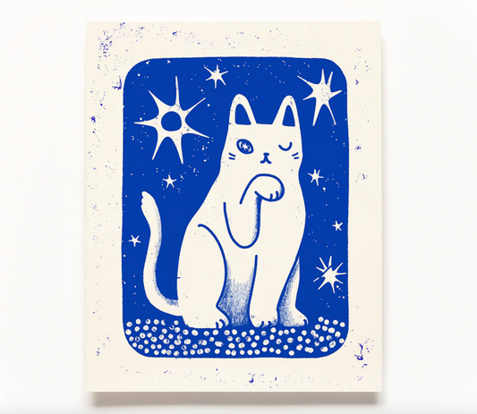 SECRET PLANET El Gato Azul Mini Print