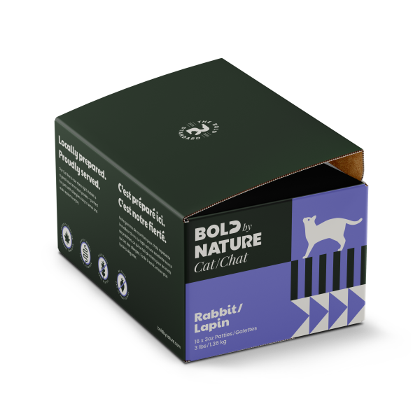 BOLD BY NATURE Raw Rabbit Patties, 1.36kg (3lb)