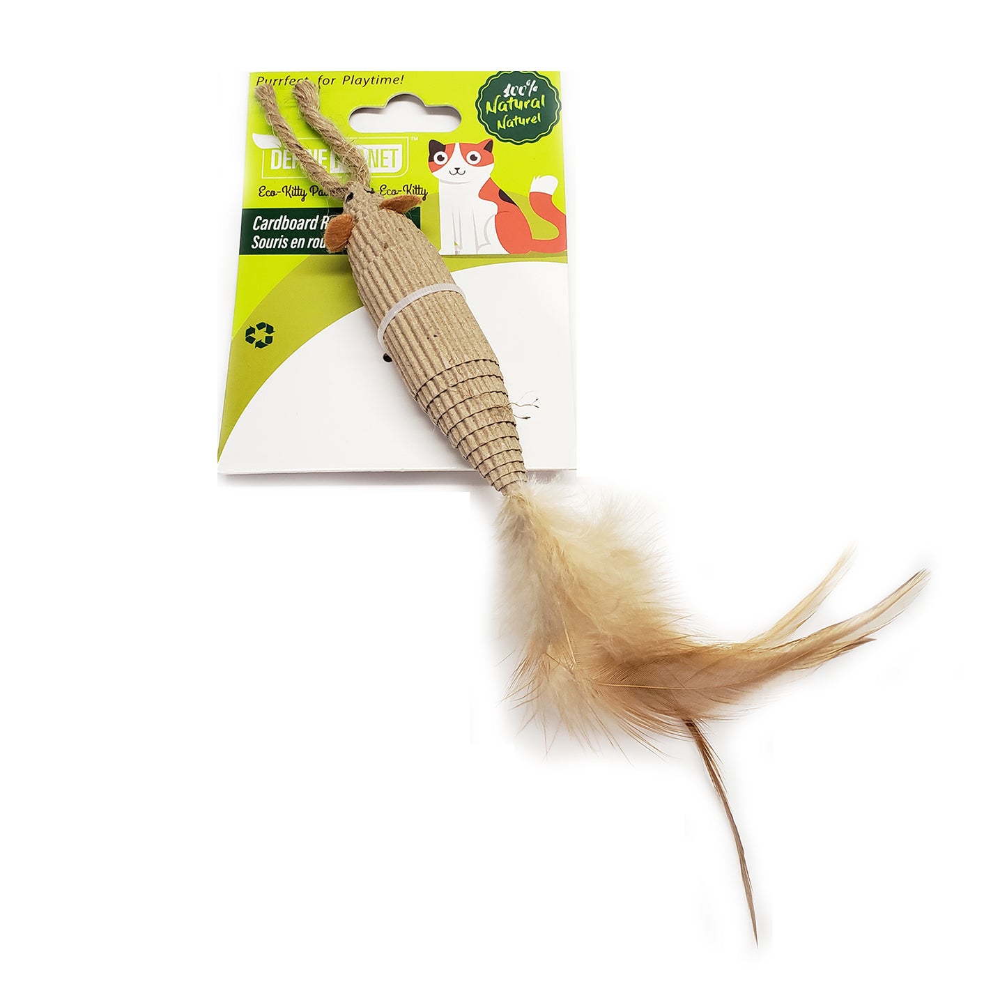 DEFINE PLANET Cardboard Roll Mouse Toy