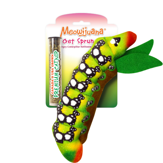 MEOWIJUANA Get Sprung! Caterpillar Catnip Toy