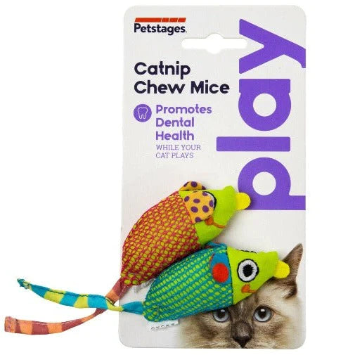 PETSTAGES Catnip Chew Mice, 2pk