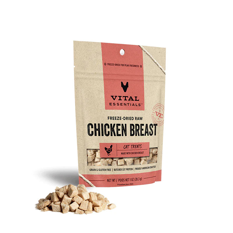 VITAL ESSENTIALS Freeze-Dried Chicken Breast Treats, 28g (1oz)