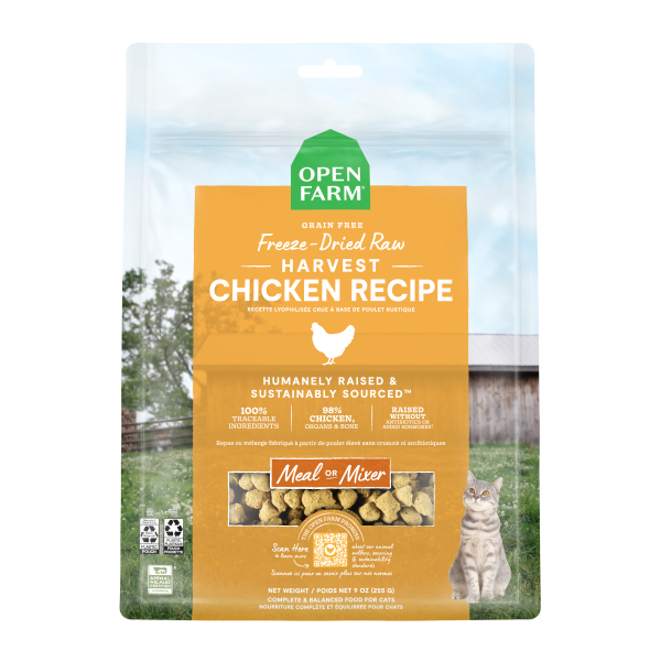 OPEN FARM Freeze-Dried Raw Harvest Chicken Morsels, 255g (9oz)