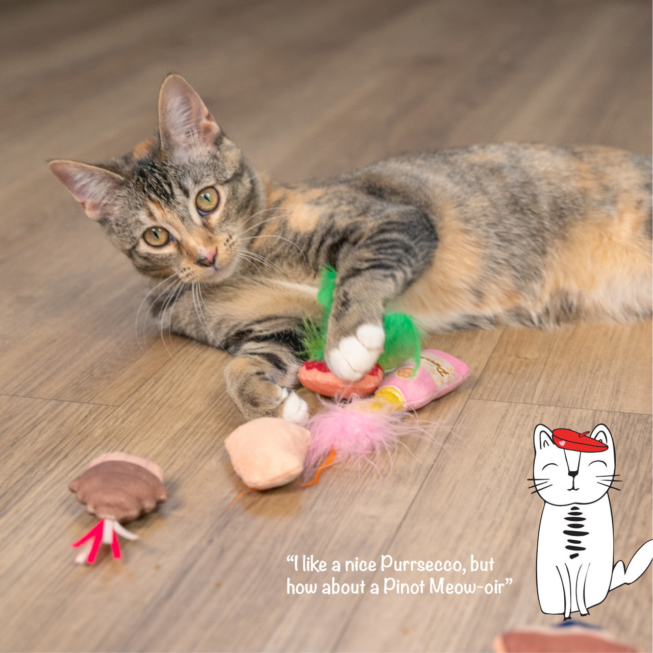 PETSTAGES Purrsecco & Cupcakes, 6pk