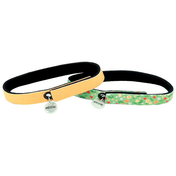 COASTAL ElastaCat FlexFit Collar Flowers & Orange, 2pk