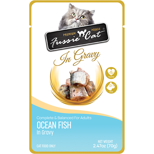 FUSSIE CAT Premium Oceanfish in Gravy, 70g (2.47oz)