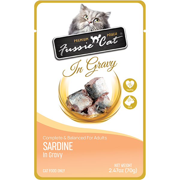 FUSSIE CAT Premium Sardine in Gravy, 70g (2.47oz)