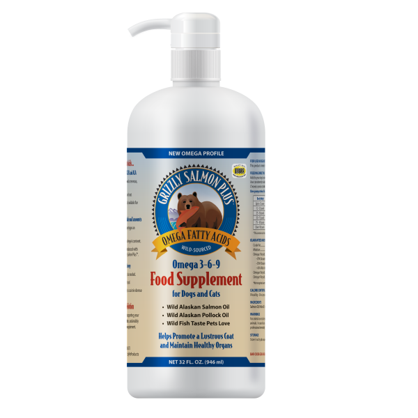 GRIZZLY Salmon Plus Oil Liquid Supplement, 946ml (32oz)