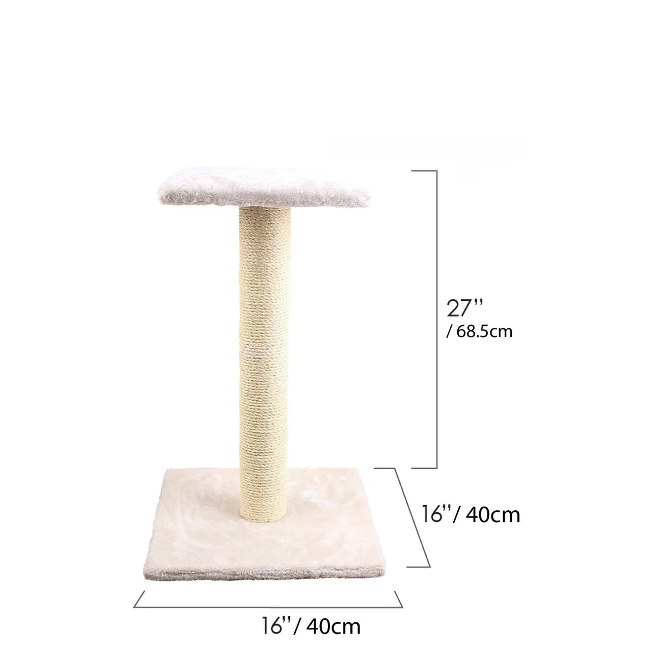 CLOE E CLUZO Iceland Scratch Post, 16"x16"x24"