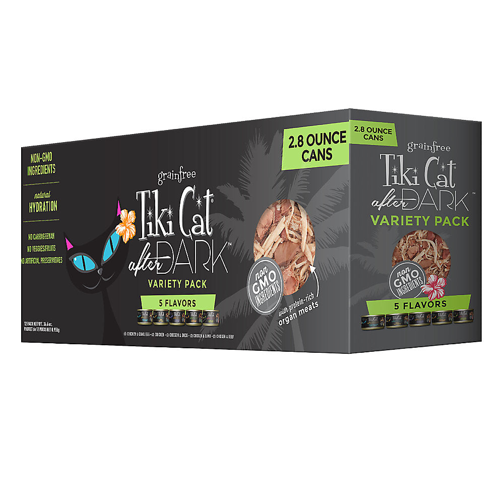 TIKI CAT After Dark Variety Pack, 12/ 80g cans