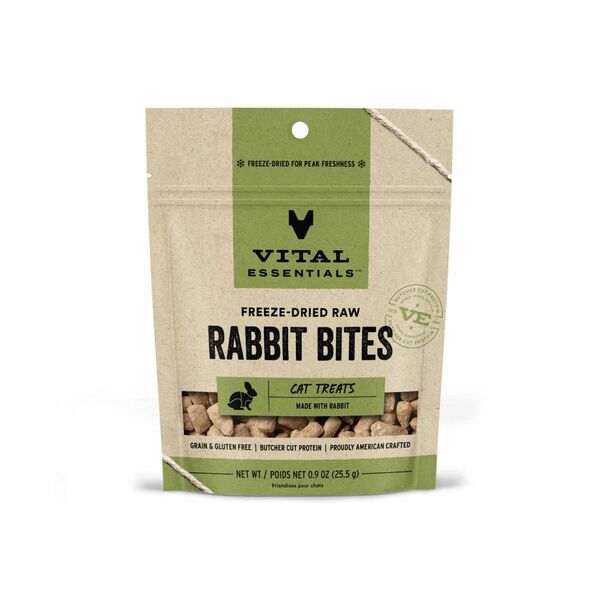 VITAL ESSENTIALS Freeze-Dried Rabbit Bites, 25g