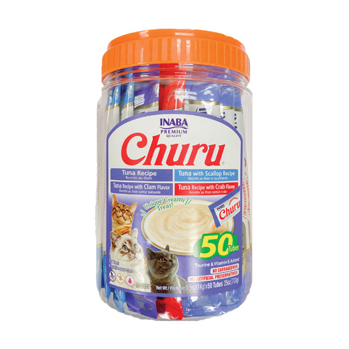 INABA Churu Tuna Seafood Variety, 50pk