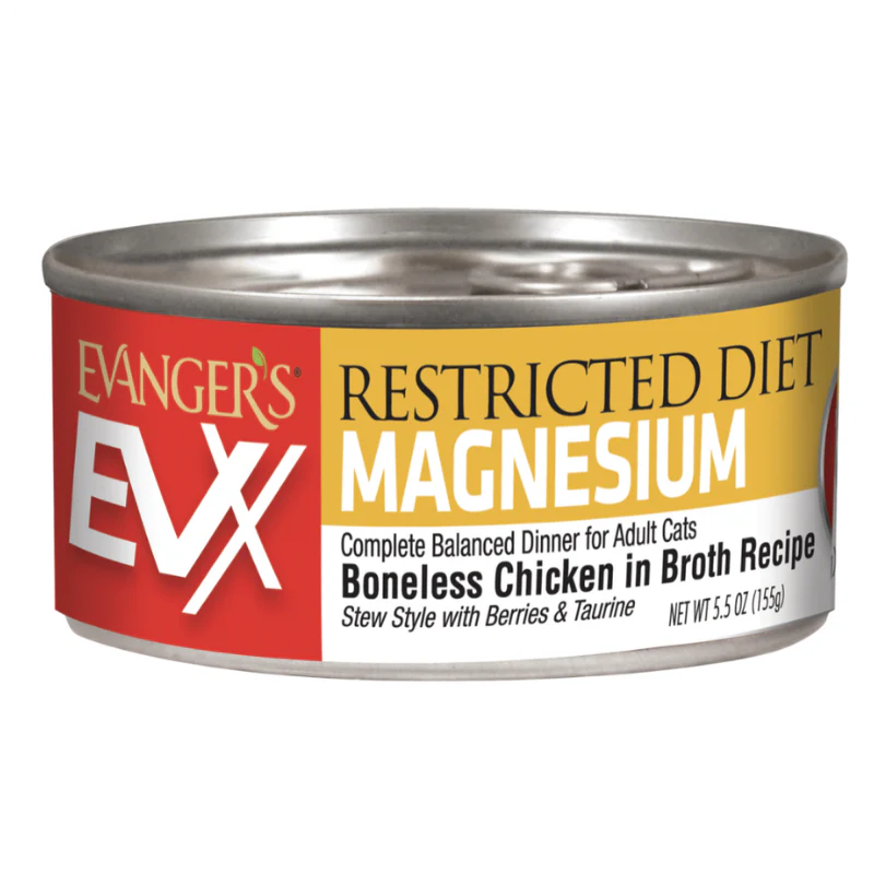 EVANGERS EVX Restricted Diet Magnesium (Urinary Tract) Boneless Chicken, 155g (5.5oz)