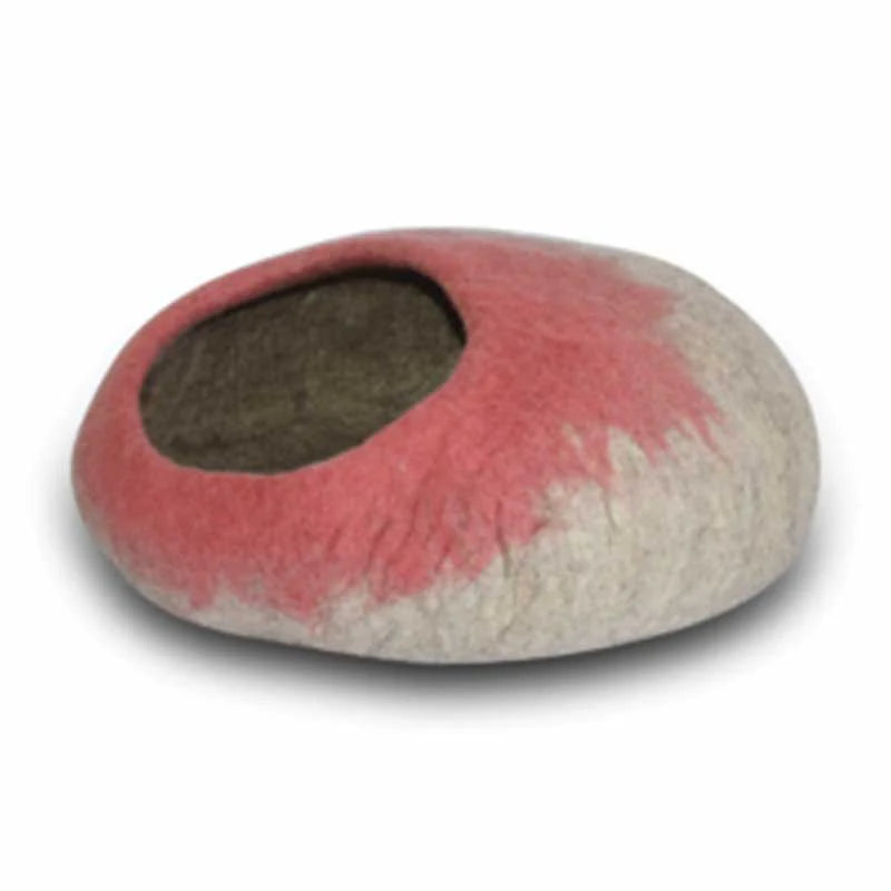 KARMA CAT Felted Wool Ombre Cave, Rose