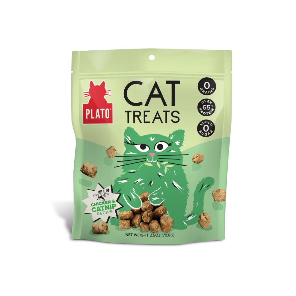 PLATO Air-Dried Chicken w/Catnip Treats, 71g (2.5oz)