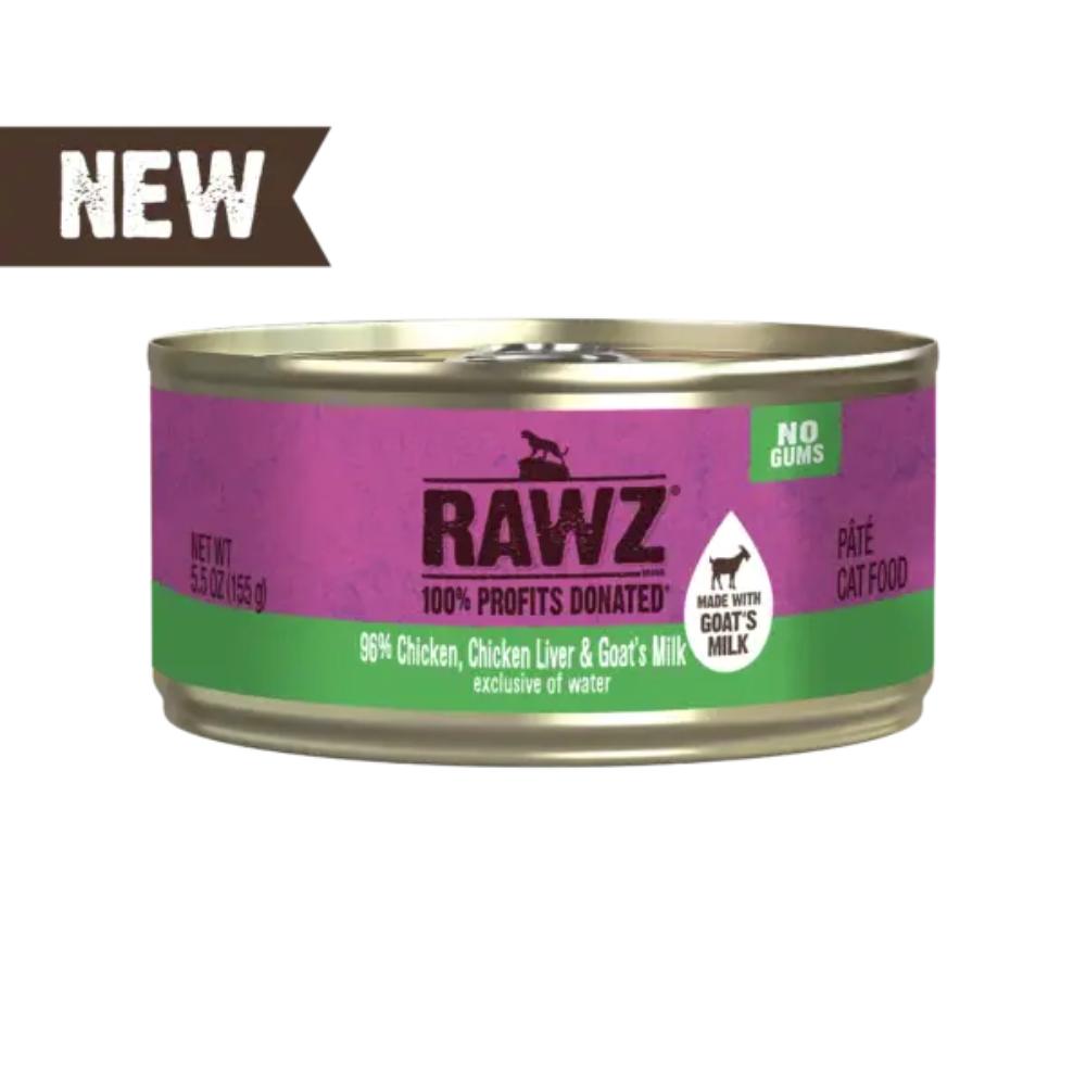 RAWZ 96% Chicken, Chicken Liver & Goat's Milk Pate, 155g (5.5oz)