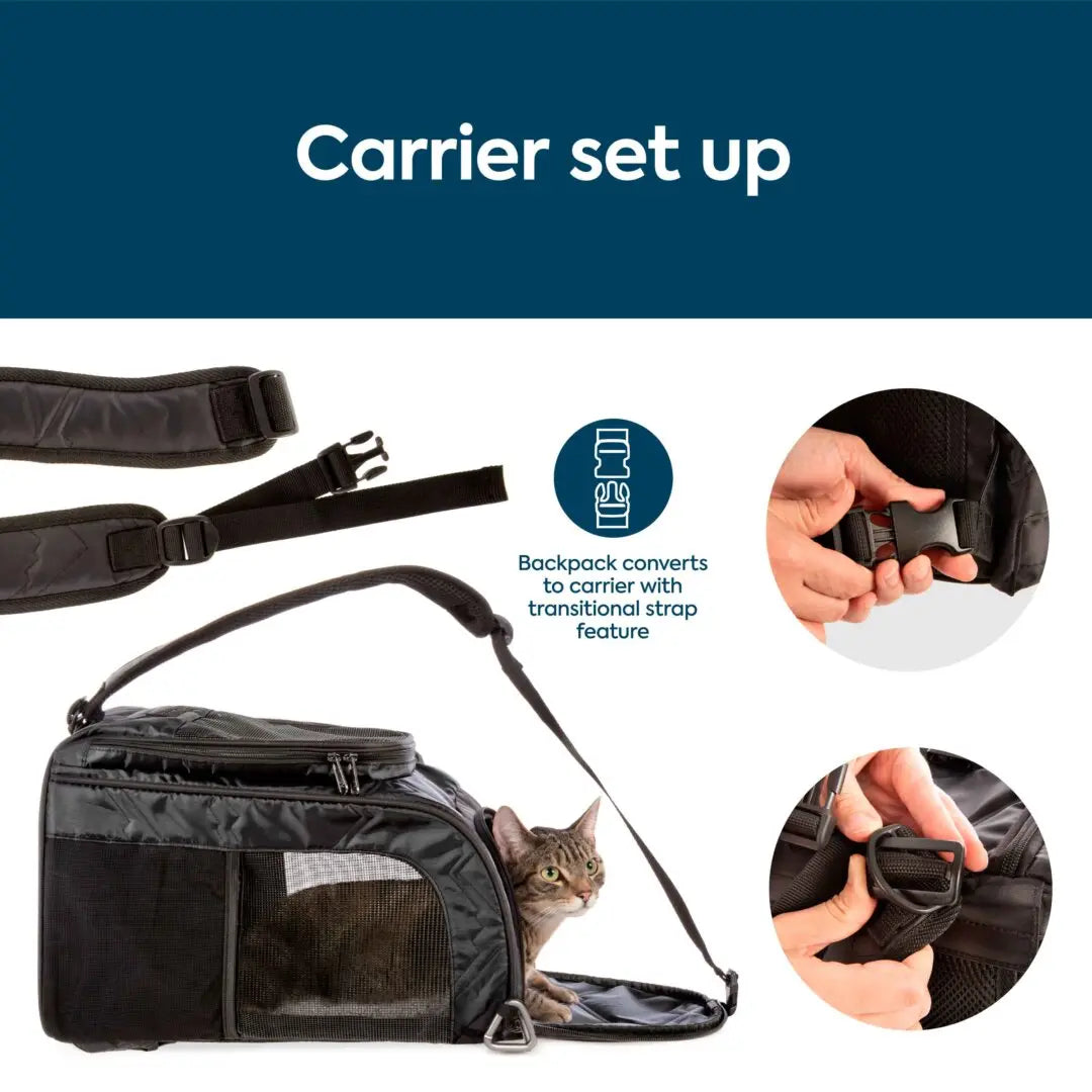 SHERPA Deluxe Convertible Pet Carrier & Backpack, Medium