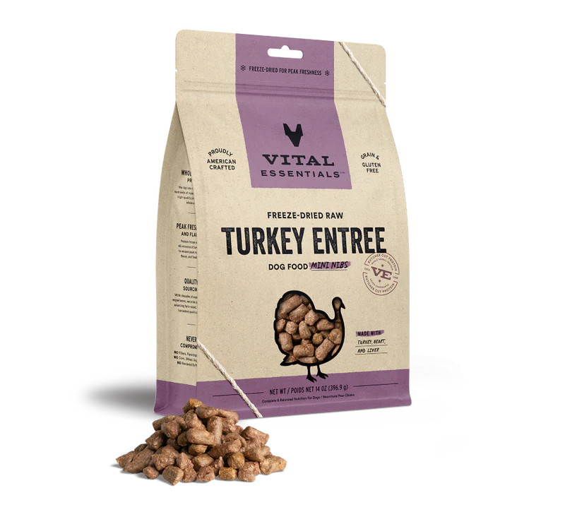 VITAL ESSENTIALS Freeze-Dried Turkey Mini Nibs, 340g (12oz)