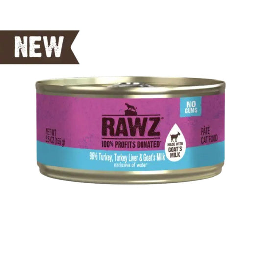 RAWZ 96%  Turkey, Turkey Liver & Goat's Milk Pate, 155g (5.5oz)