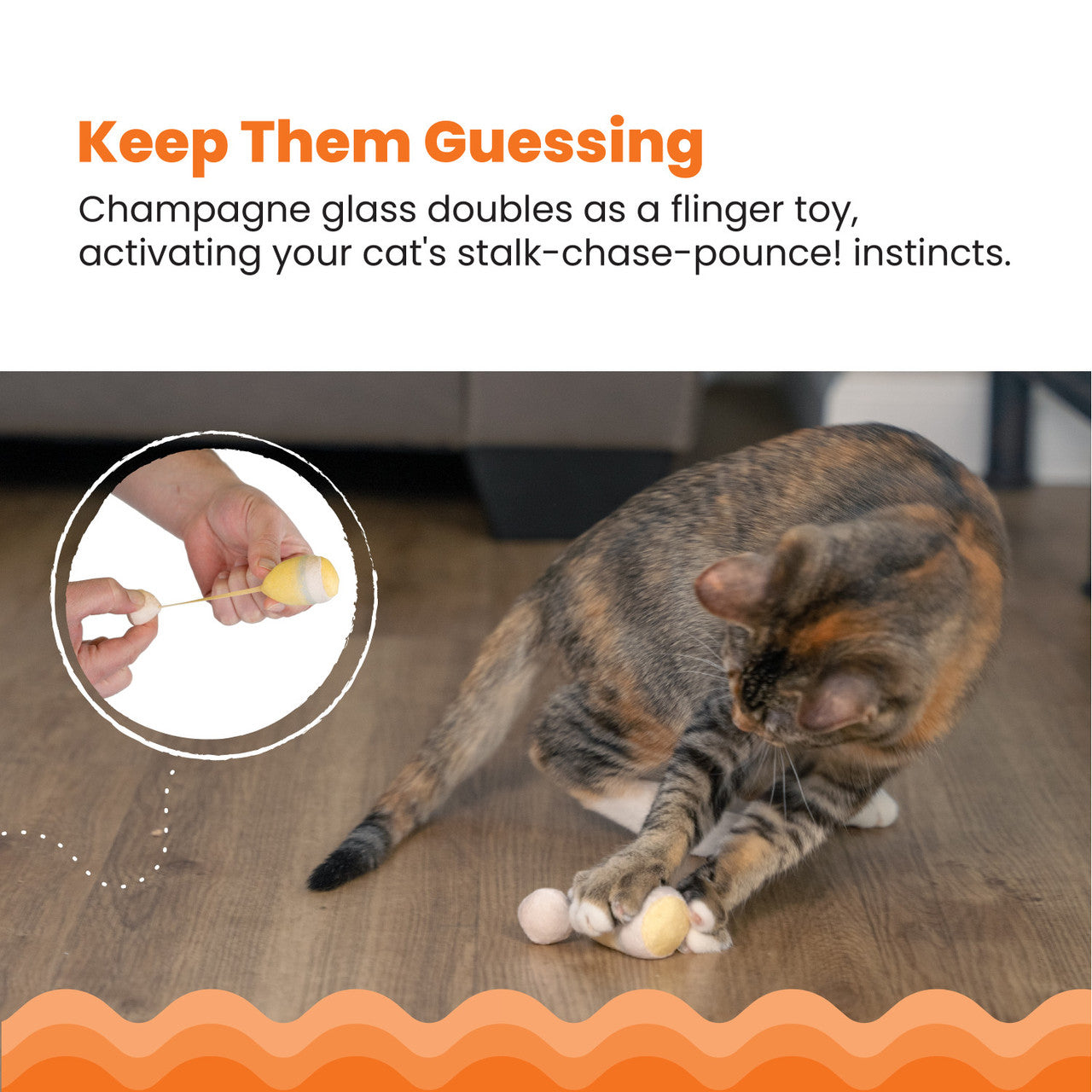 PETSTAGES Purrsecco & Cupcakes, 6pk