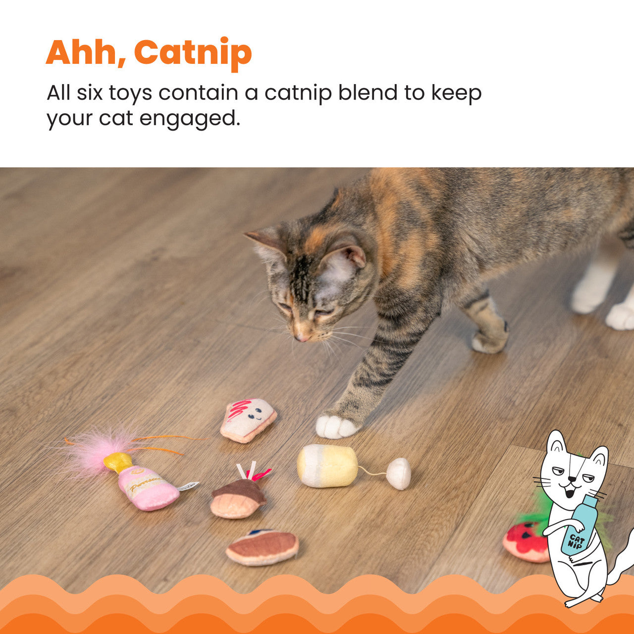 PETSTAGES Purrsecco & Cupcakes, 6pk