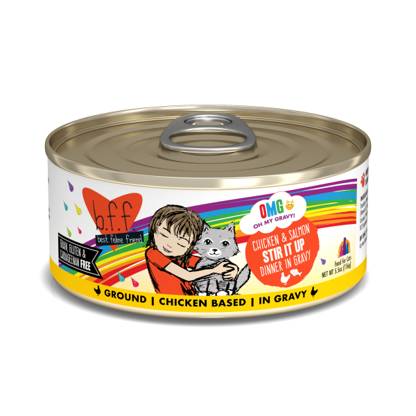 B.F.F. Stir It Up Ground Chicken and Salmon Dinner in Gravy, 156g (5.5oz)