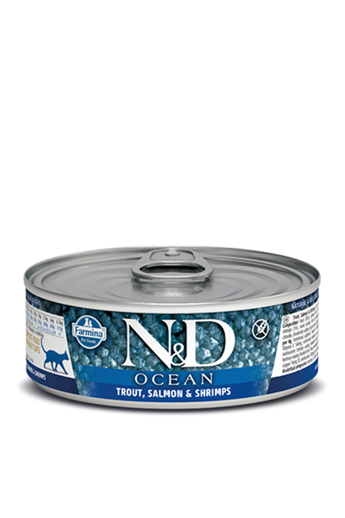 FARMINA N&D Ocean: Trout, Salmon and Shrimp, 70g (2.5oz)