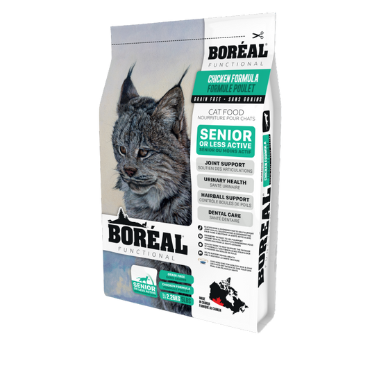 BOREAL Functional Senior or Less Active Cat Formula Chicken, 2.26kg (5lb)