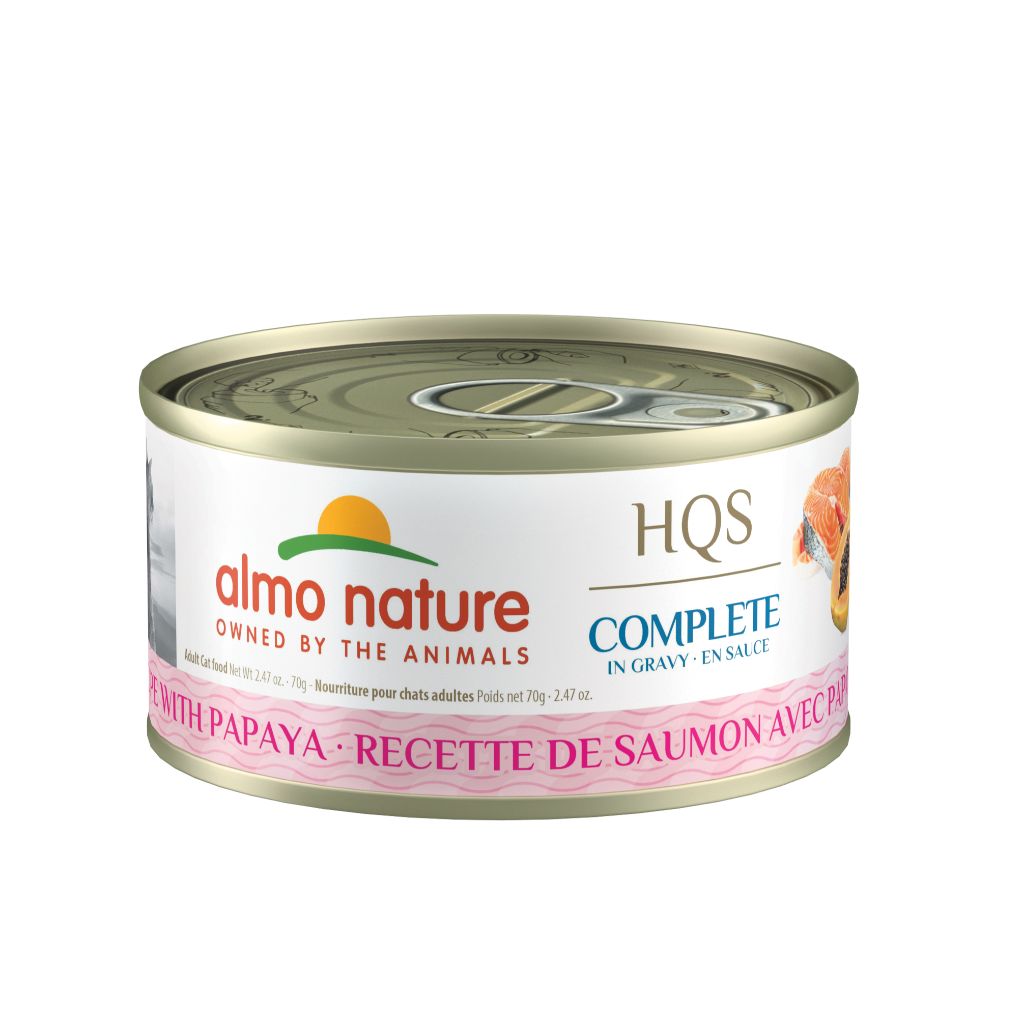 ALMO Complete Salmon Recipe with Papaya in Gravy, 70g (2.4oz)