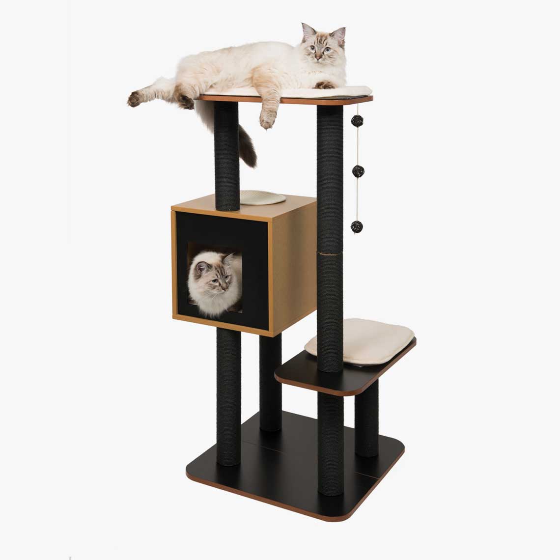 CATIT Vesper High Base Black Cat Tree Happy Cat Feline Essentials