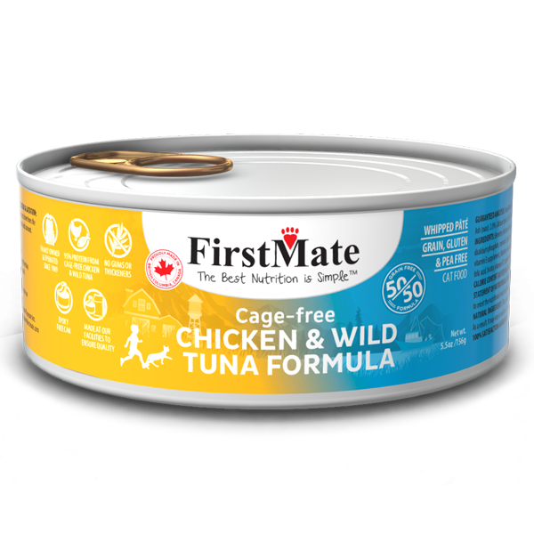 FIRSTMATE 50/50: Cage-Free Chicken and Wild Tuna, 156g (5.5oz)