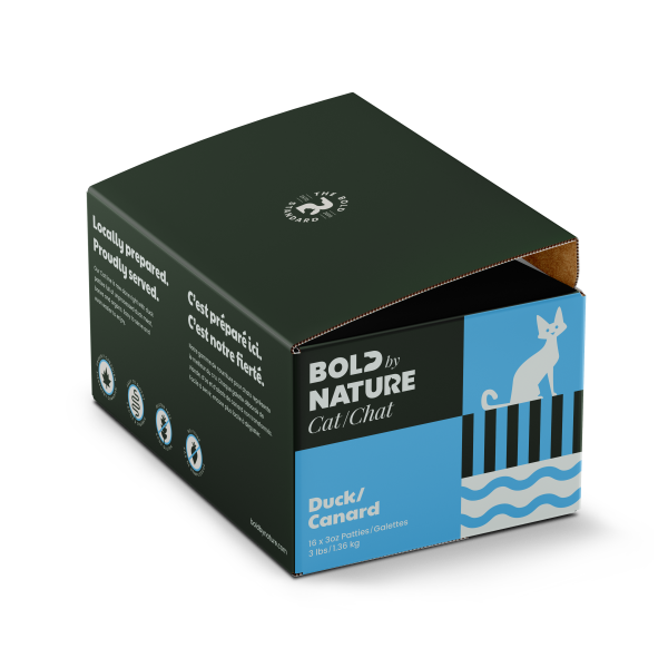 BOLD BY NATURE Frozen Raw Duck Patties, 3lbs