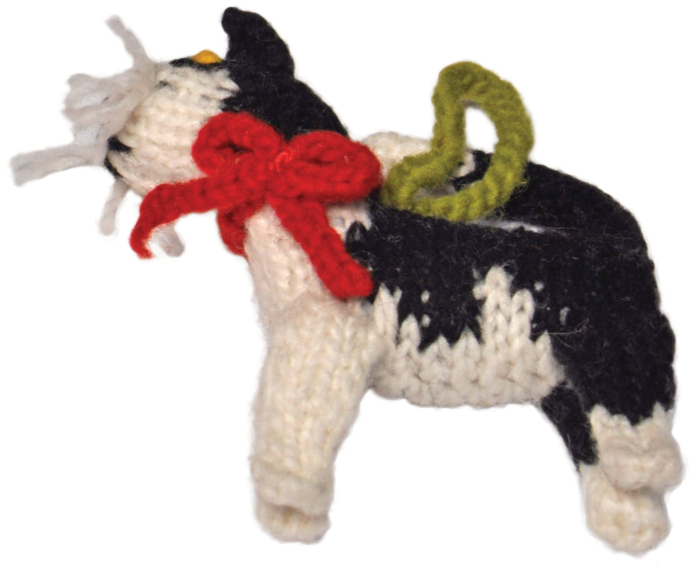 CHILLY DOG Hand-Knit Christmas Ornament,Tuxedo Cat