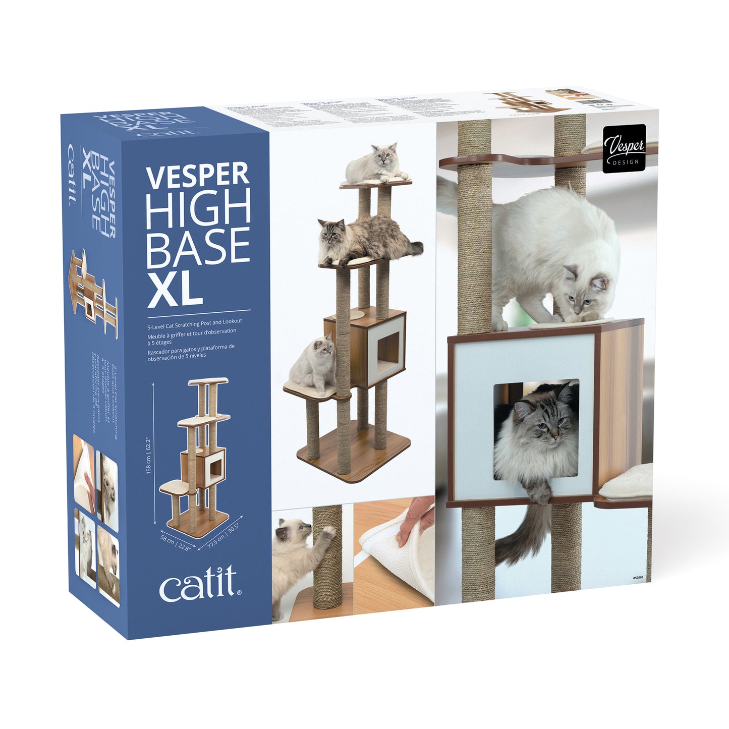 CATIT Vesper High Base XL, Walnut