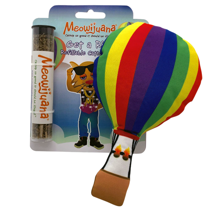 MEOWIJUANA "Get a Rise" Catnip Hot Air Balloon Toy