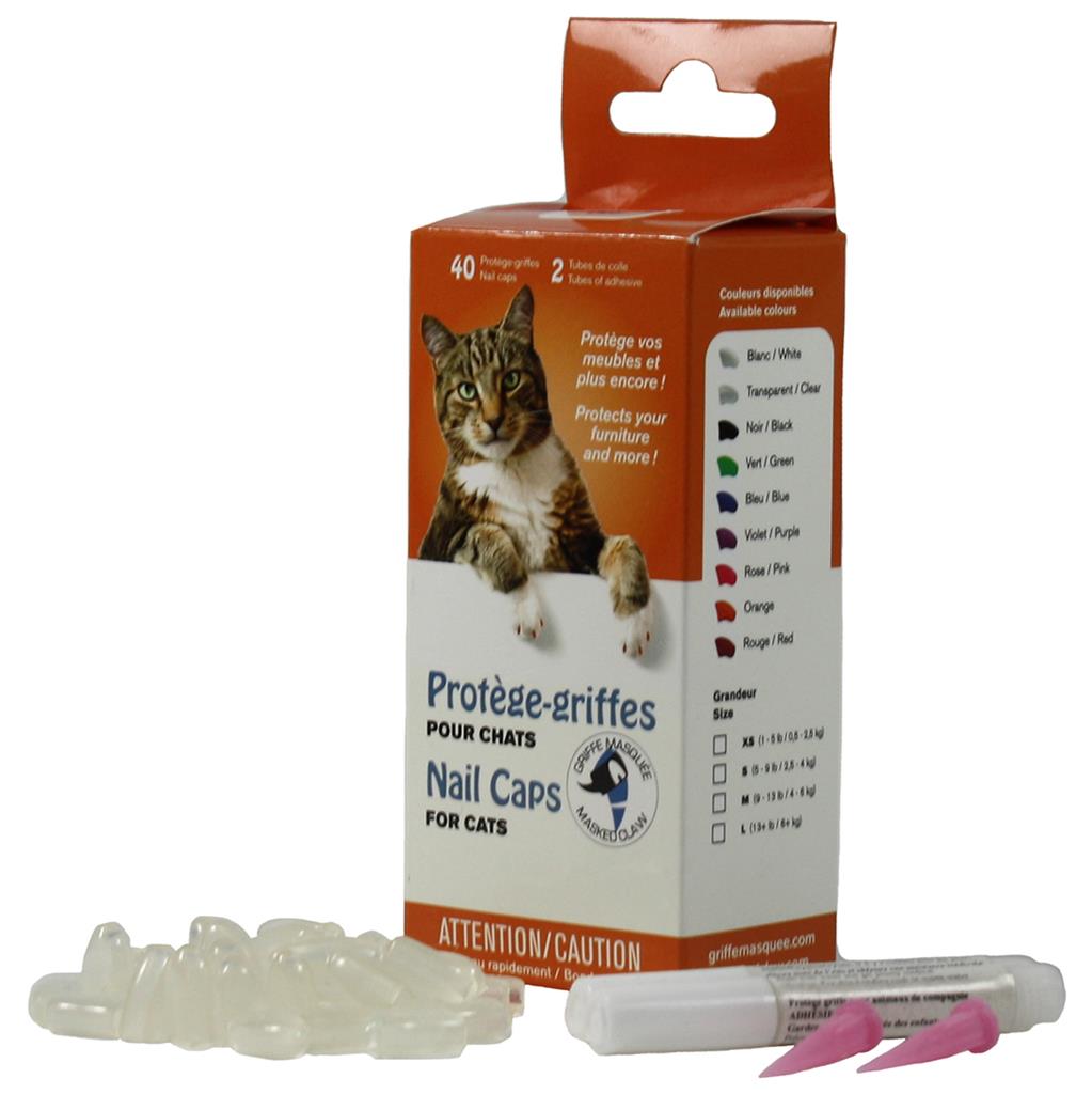 MASKED CLAWS Nail Tips Clear, large