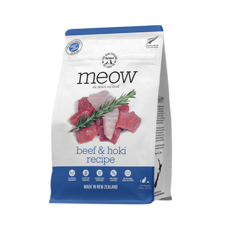 NZ NATURAL PET FOOD CO Meow Air-Dried Beef & Hoki, 100g (3.5oz)
