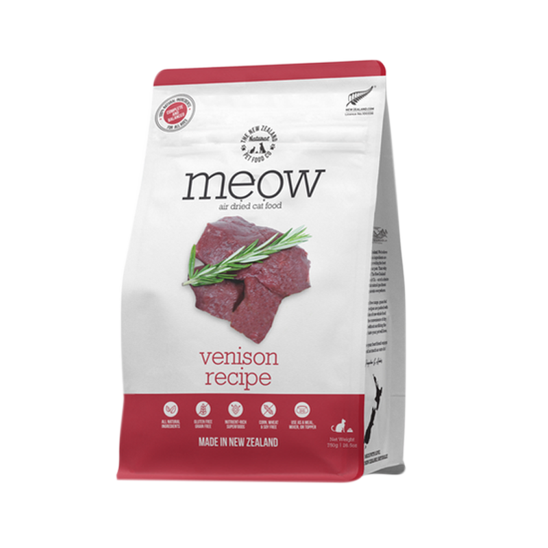 NZ NATURAL PET FOOD CO Meow Air Dried Venison 100g 3.5oz