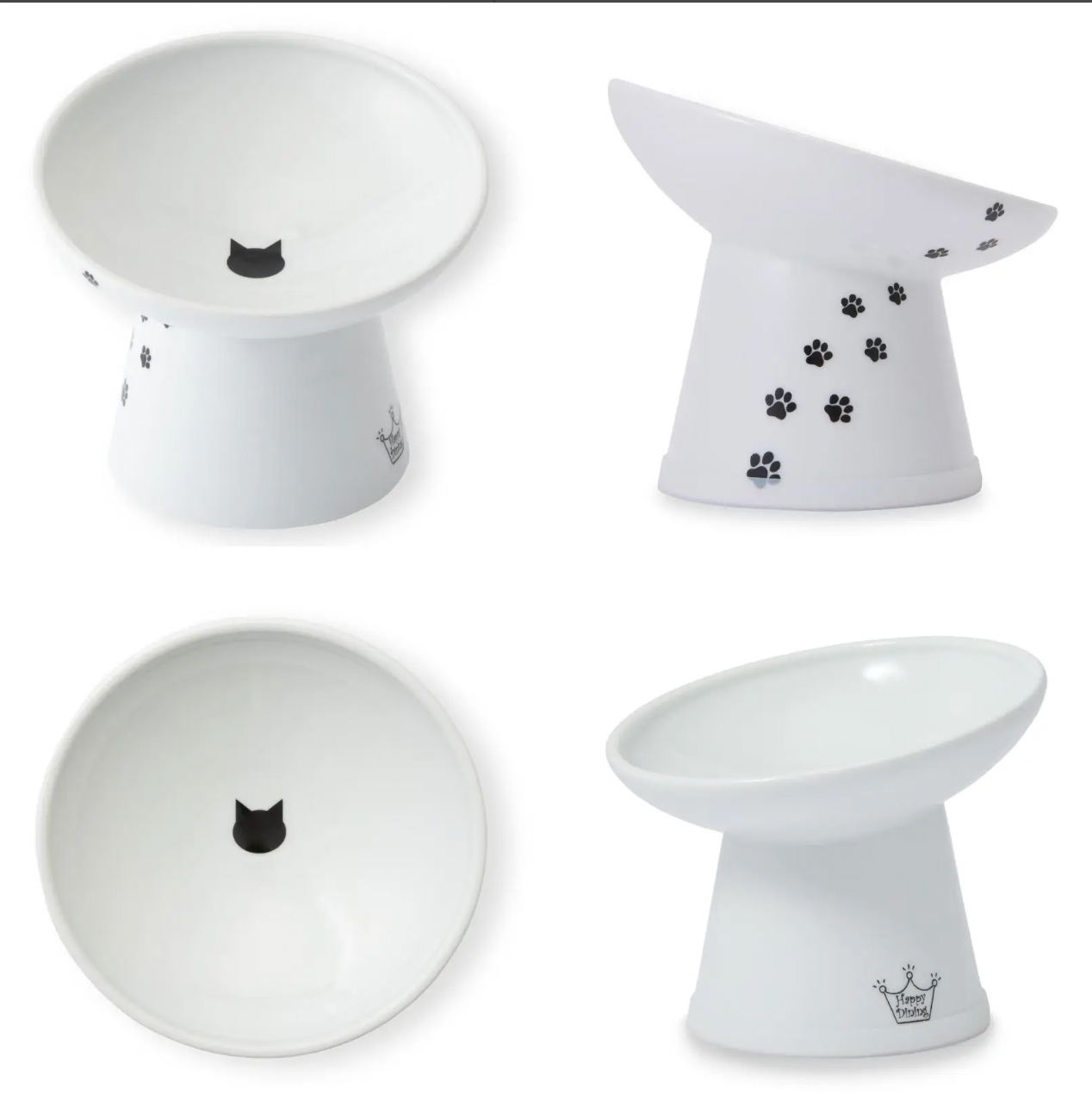 NECOICHI Tilted Stress-Free Raised Bowl