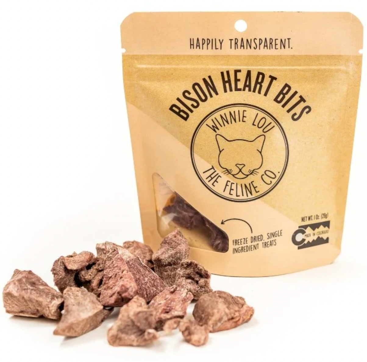 WINNIE LOU Bison Heart Bits, 28g (1oz)