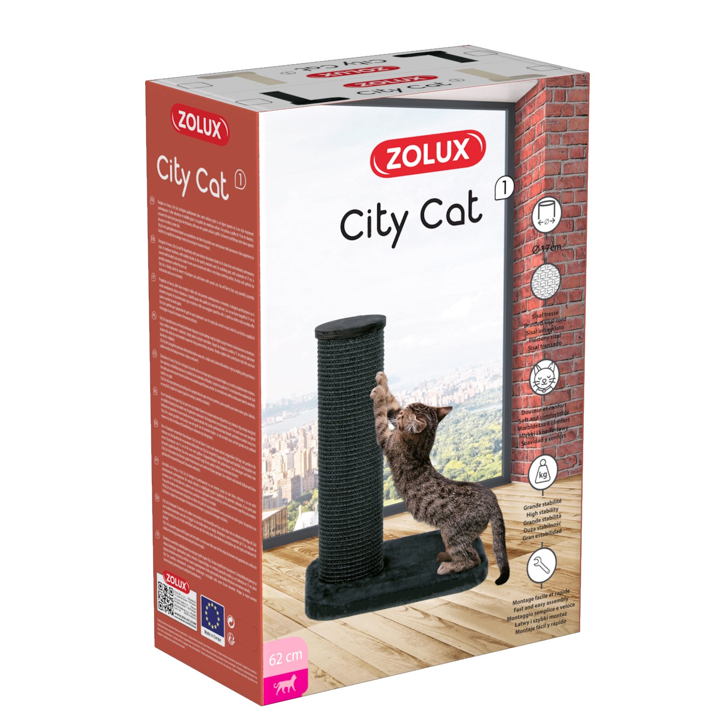 ZOLUX CityCat Scratching Post, Grey