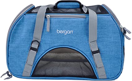 BERGAN Comfort Carrier Large Blue Happy Cat Feline Essentials